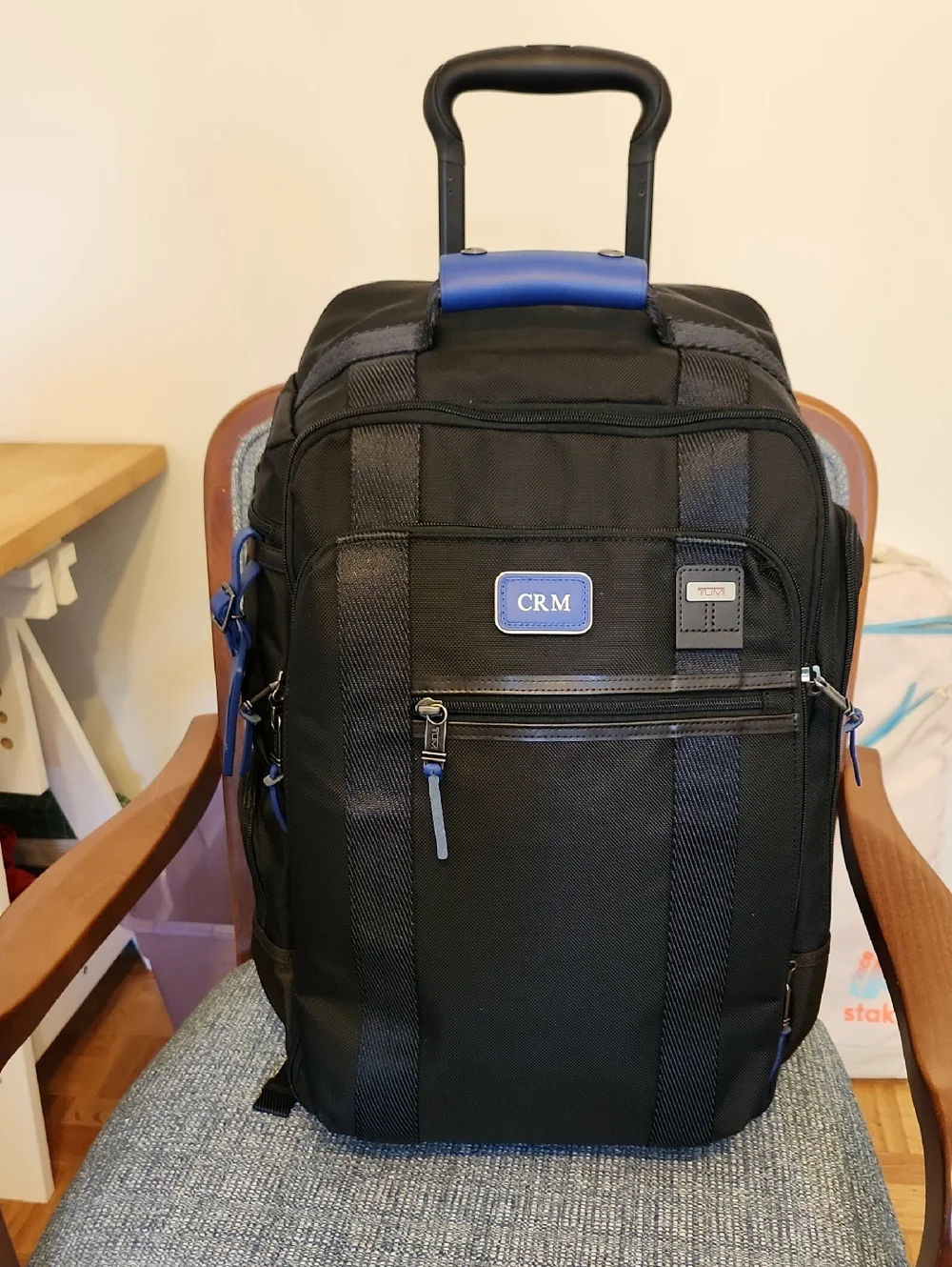 NWT TUMI Delante Black and Blue Men's Carryon Backpack